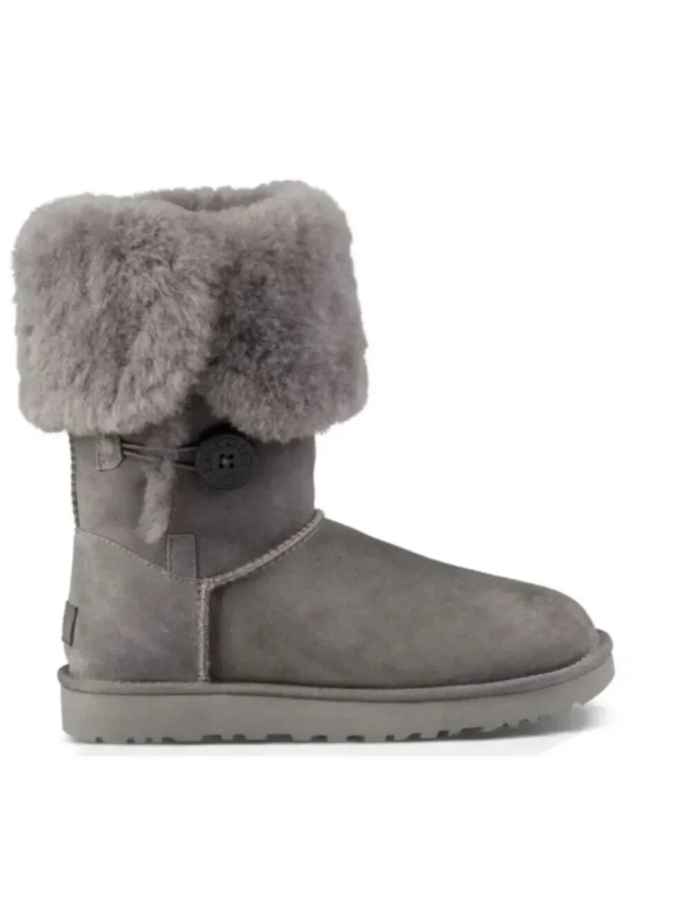 UGG Classic Gray Bailey 3 Button Triplet II Suede Winter Tall Boots